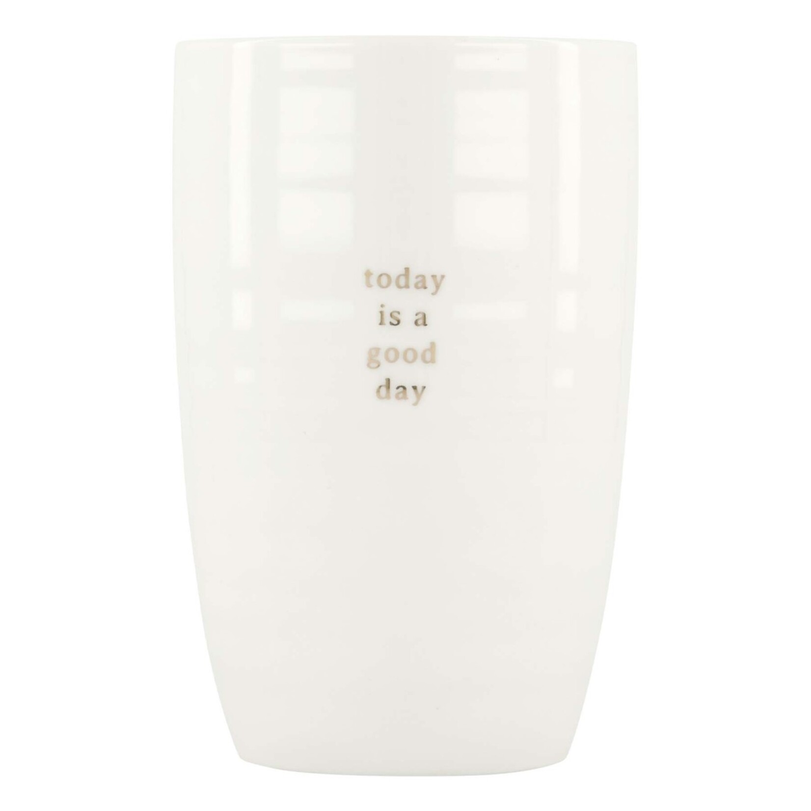 Zusss Mok L - "Today is a good day" - Wit/Goud - Ø8,5x13cm