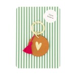Zusss Ansichtkaart met sleutelhanger - "Lieve broer" - Groen