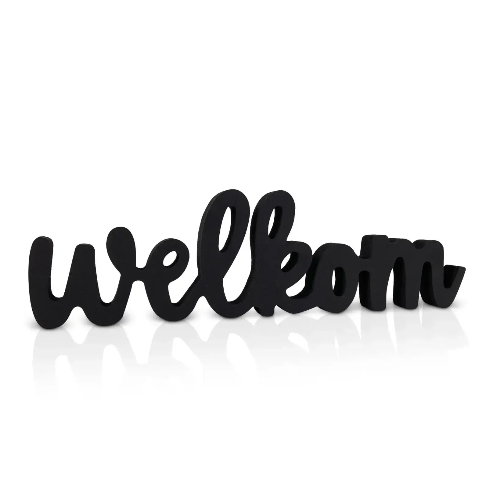 Woord "Welkom" - Hout - Zwart