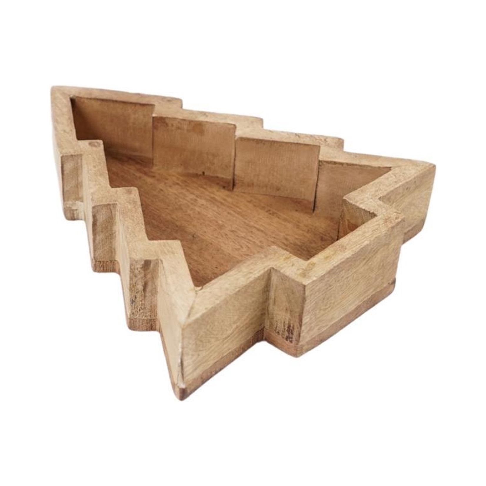 Kerstboom bakje - Mangohout - Naturel - 25cm