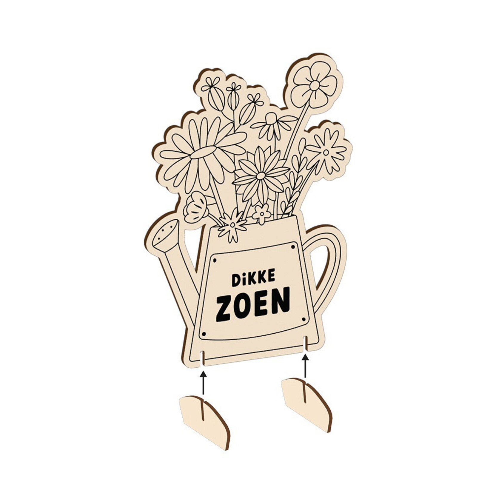 Kleurplankje - Dikke zoen