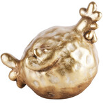 Kip - Terracotta - Goud - 17x12x16cm