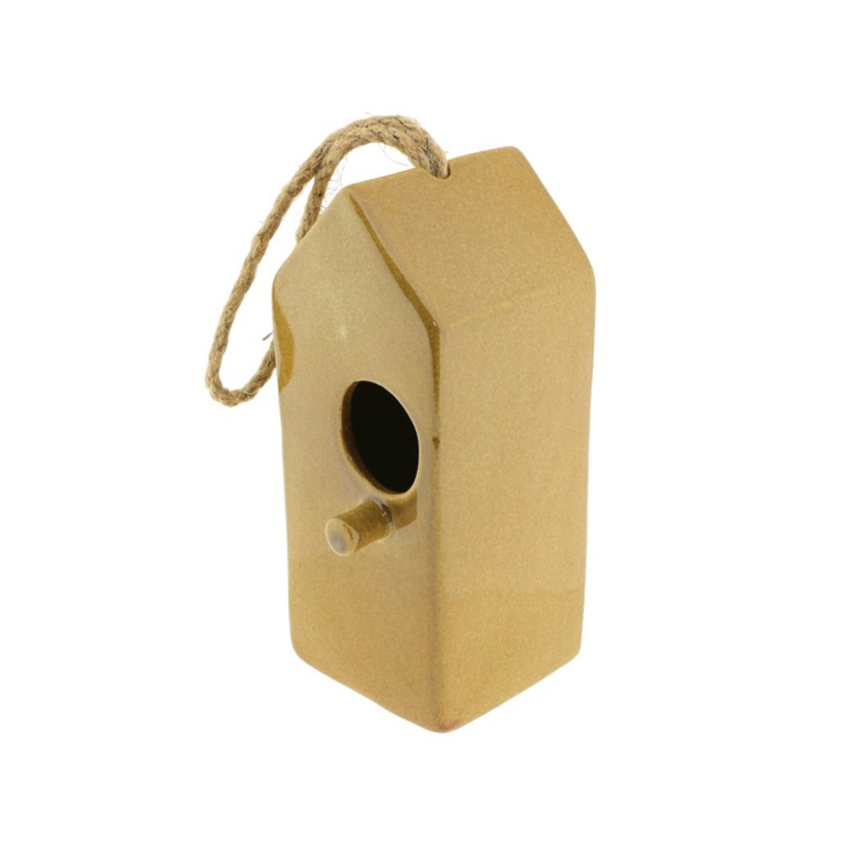 Vogelhuisje - Keramiek - Bruin - 10,4 x 8,7 x 19,8cm