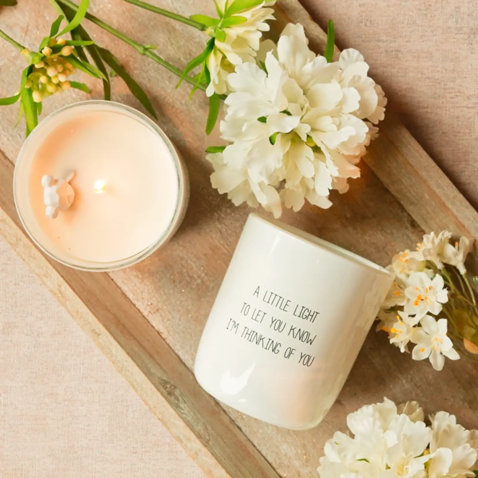 My Flame Sojakaars  met beertje -A little light to let you know  I'm thinking of you - Fresh Cotton