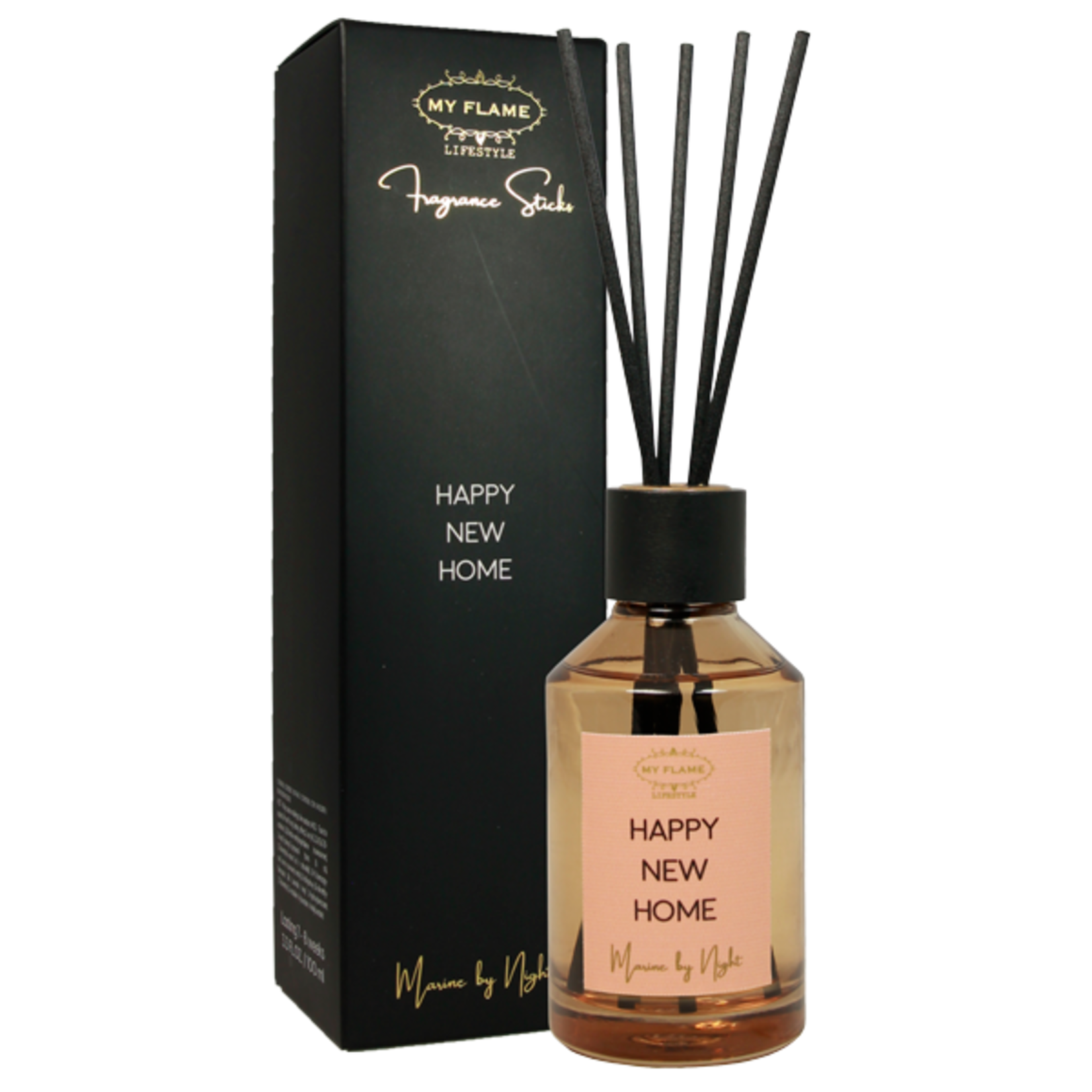 Geurstokjes -"Happy new home" - Marine by night - 100ml