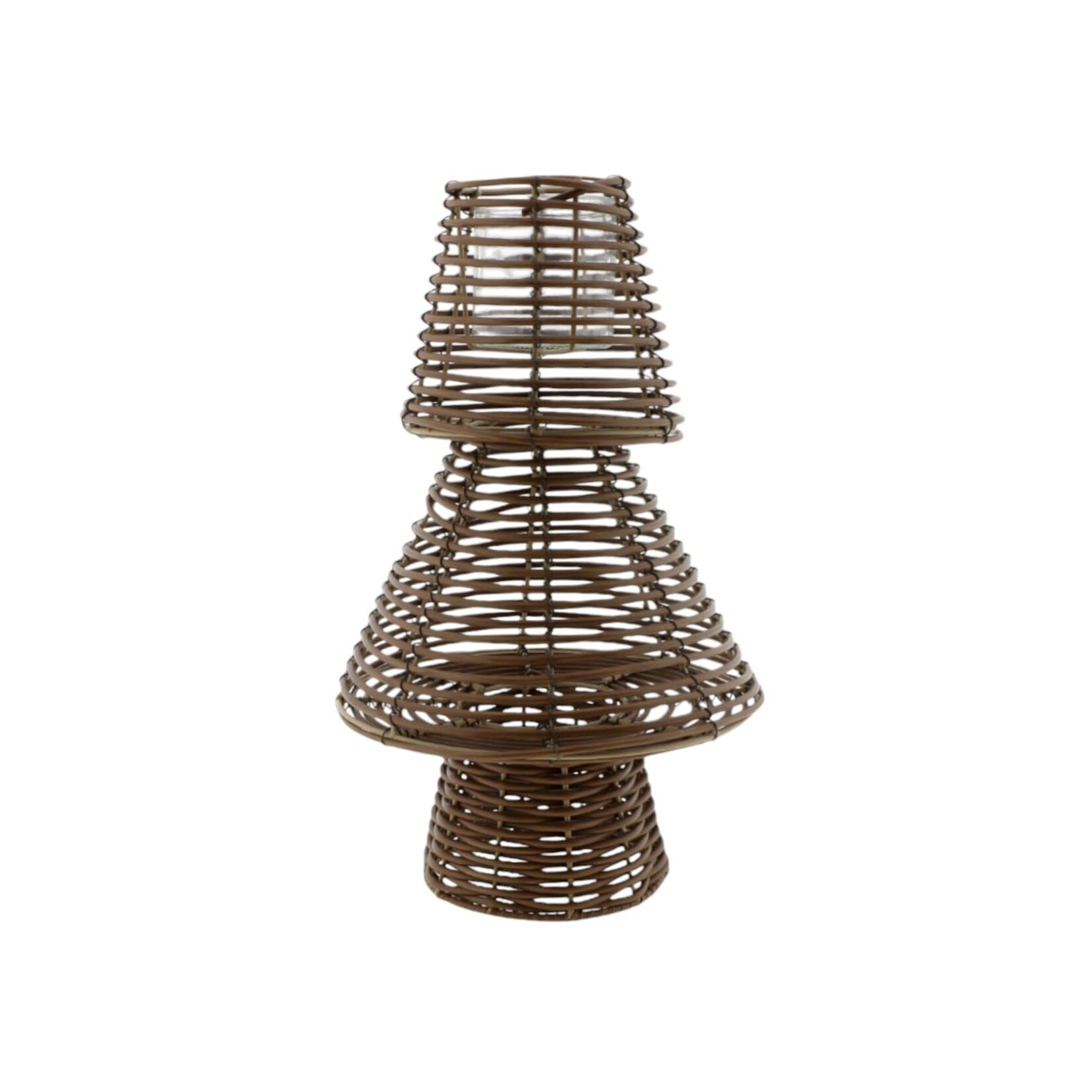 Windlicht kerstboom - LENI - Bruin - (S)