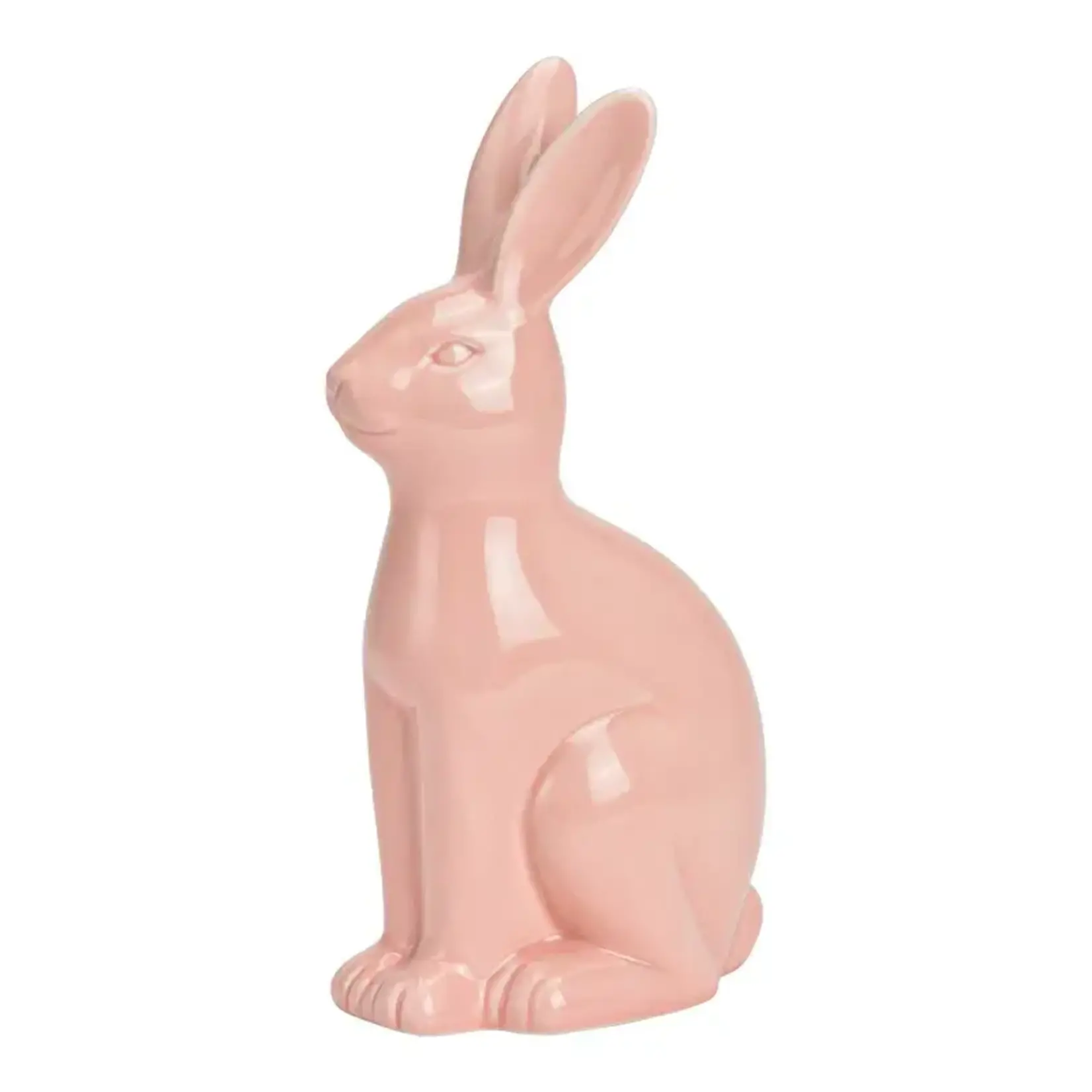 Haasje - Keramiek - Roze - 13 x 25 x 8cm