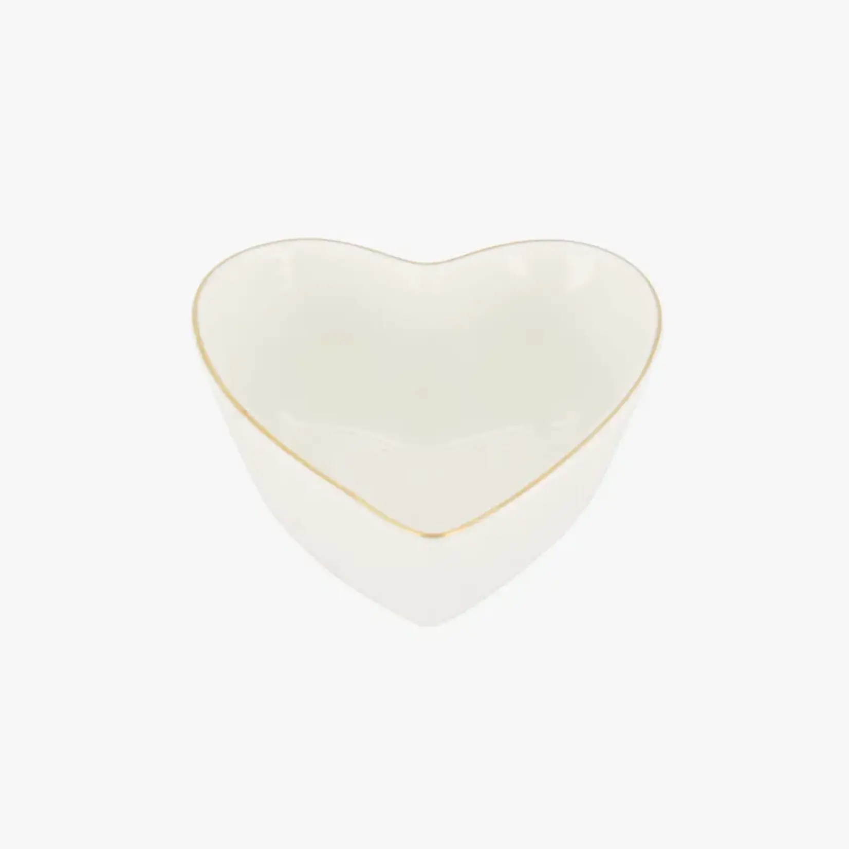 Zusss Schaaltje (Theetip) - Hartvorm - Wit/Goud - Ø8x8,5cm