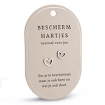 Oorbellen  - Hartendiefjes - "Beschermhartjes" - Zilver
