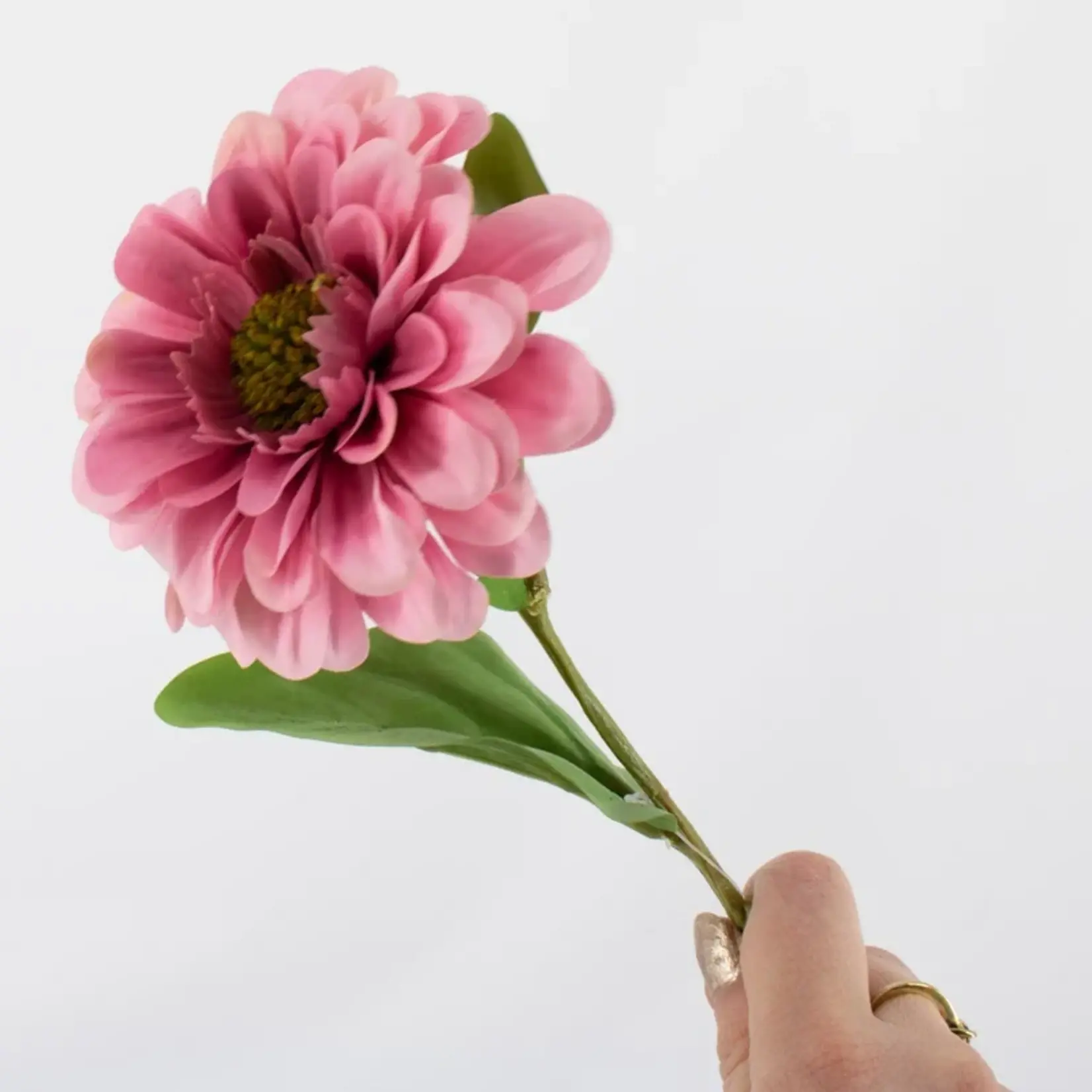 Kunstbloem "Zinnia" - Roze - 45cm