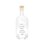 Water Bottle WENDY - "With friends water tastes like wine" - Glas
