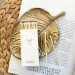 Lucifers - Strik - Wit/Goud - 10cm