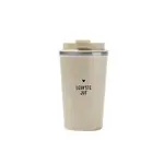 Thermosbeker - "Leukste juf" - Beige - 450ml