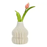 Vaas - 3D geprint - Wit - 12x16x12cm (alleen voor droogbloemen)