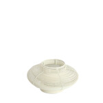 Theelichthouder SESTINO - Metaal - Mat crème - 12x7cm