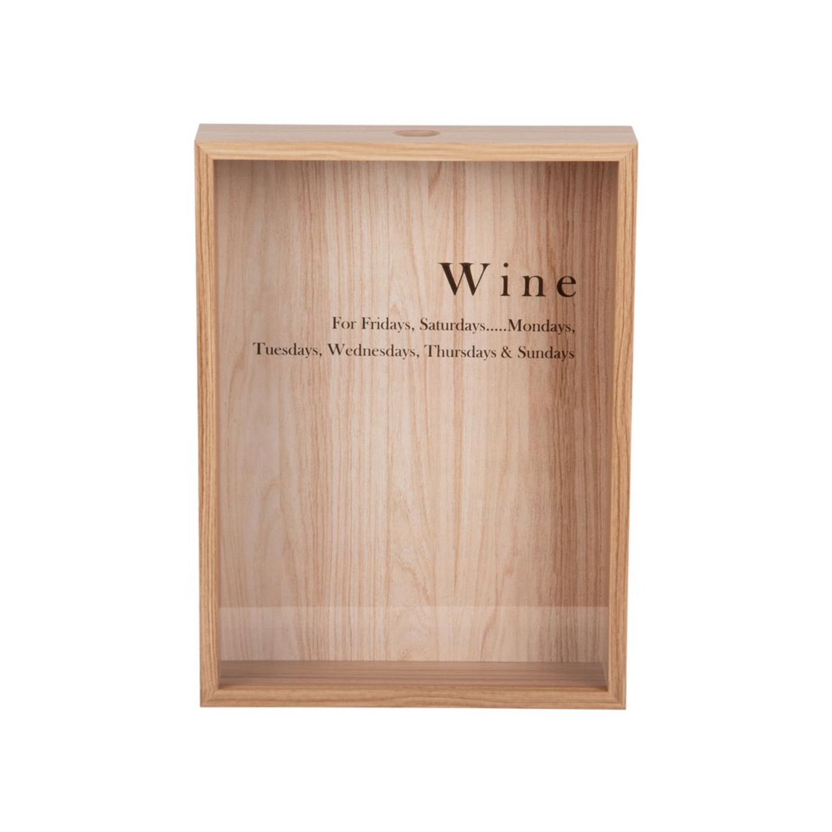Wine momentum box - Hout - Naturel - 8x30x40cm
