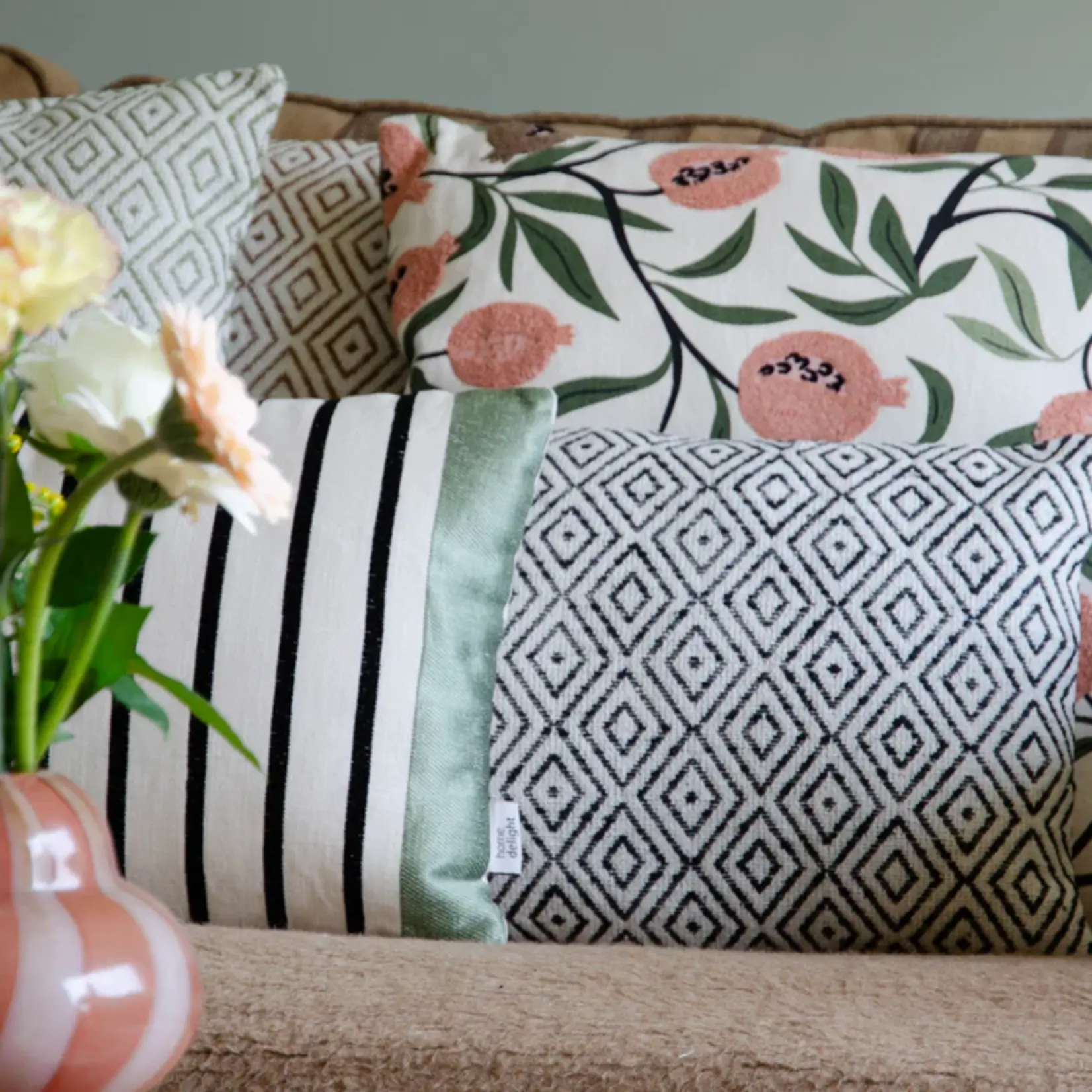 Kussen DAVE - 100% Katoen - Zwart - 50x30cm