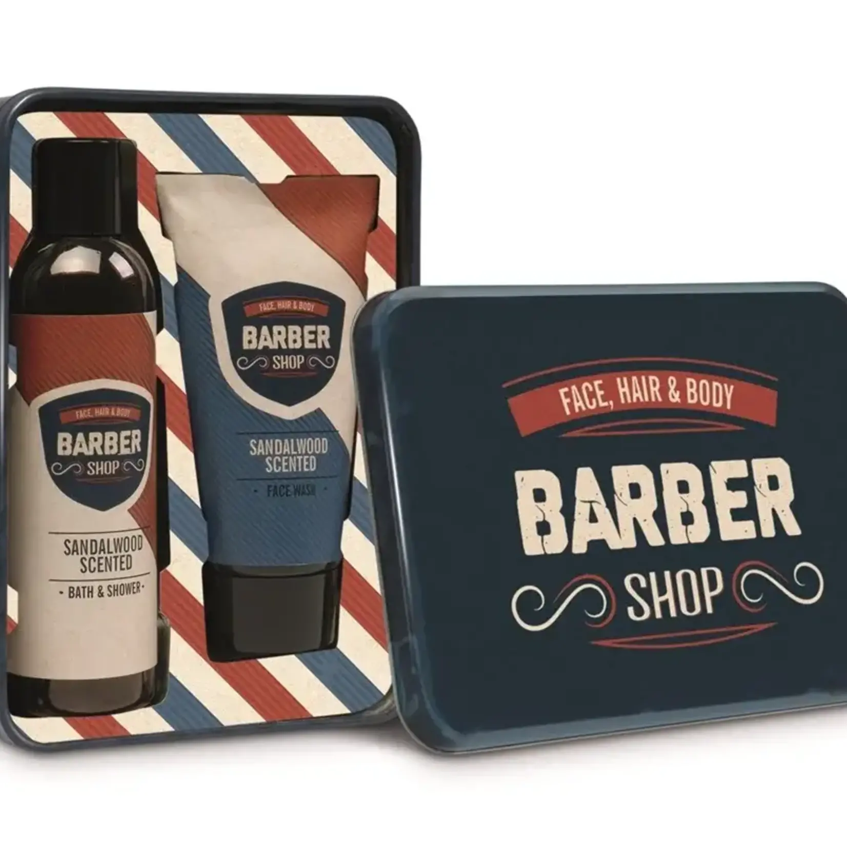 Badgeschenkset BARBERSHOP in tinnen box
