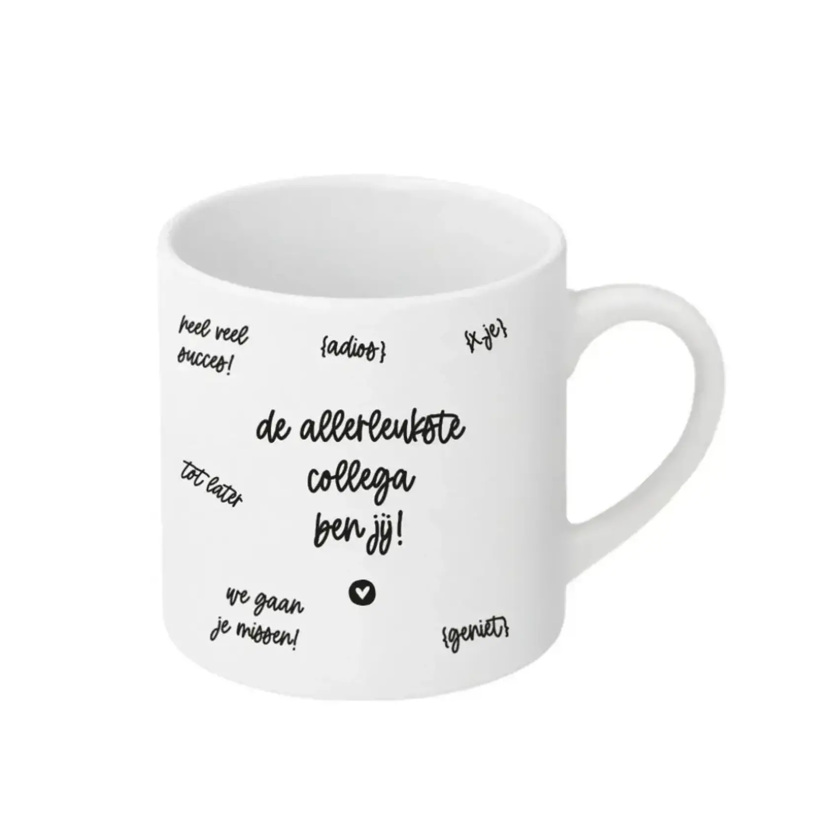 Mok "De allerleukste collega ben jij!" - Wit/Zwart - 210ml