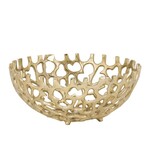 Schaal KIMITSU - Aluminium - Goud - Ø21 x 9cm