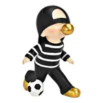 Jongen met bubblegum/Voetbal - Polyresin - 10 x 18 x 12cm
