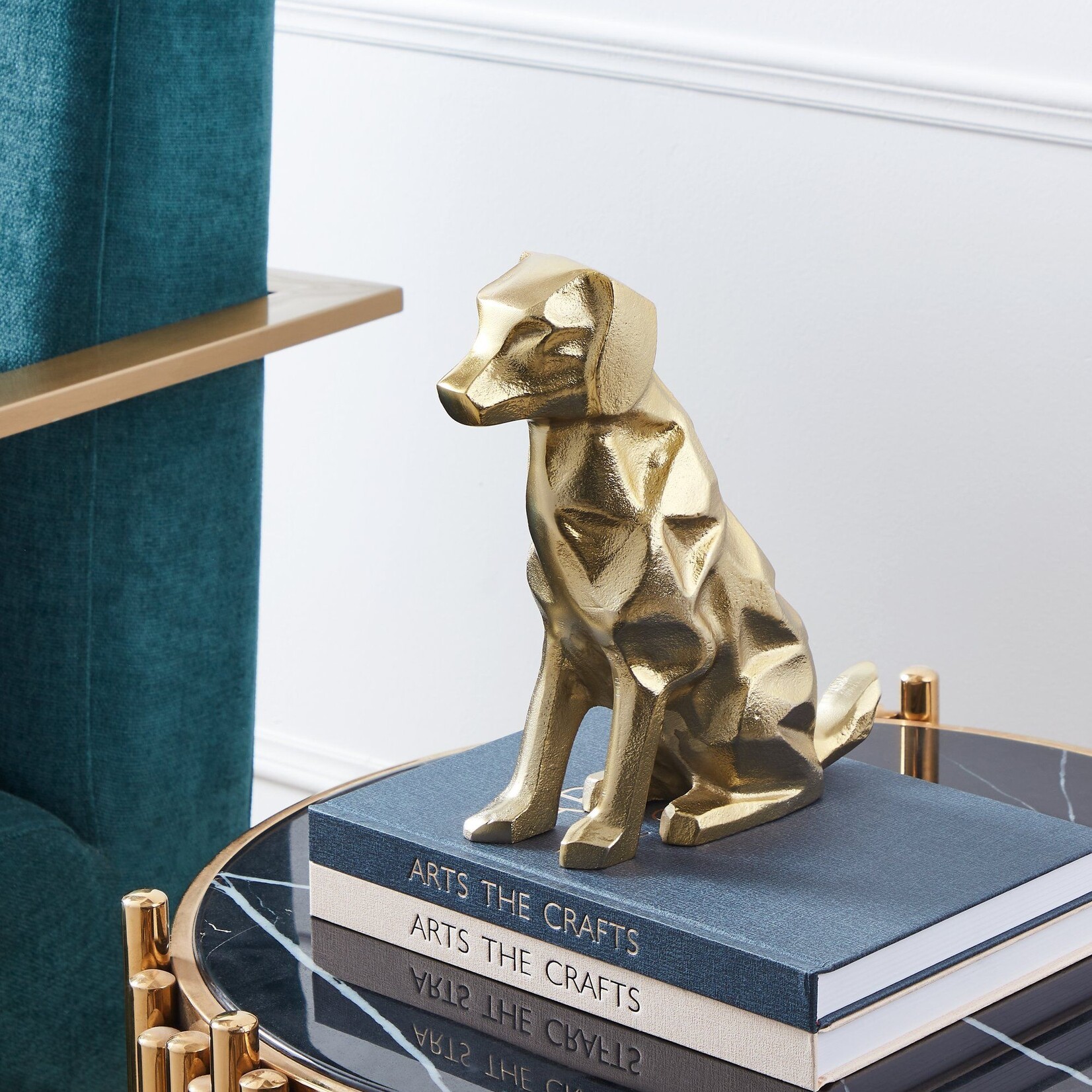Ornament 'Hond' NOLALU - Aluminium - Goud - 20 x 8 x 24,5cm