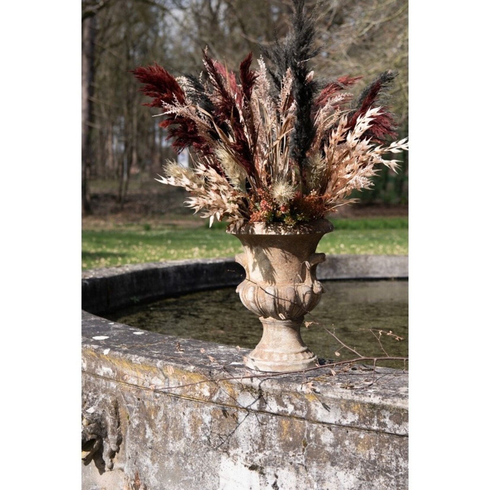Kunstbloem - Decoratie tak - Kunststof - Beige - 15x2x72cm (5PL0061)