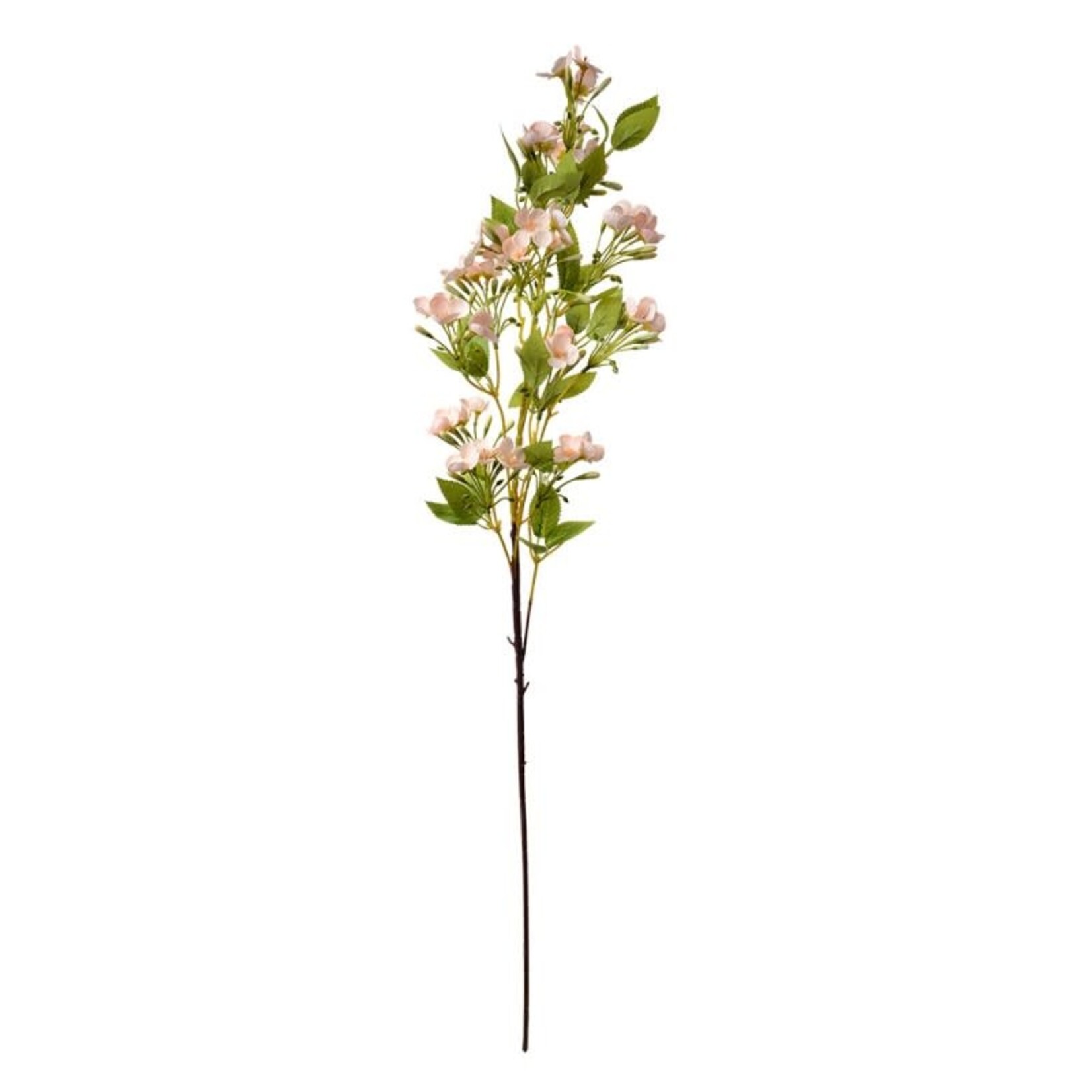 Kunstbloem - Tak met bloemen - Kunststof - Roze - 8x8x96cm