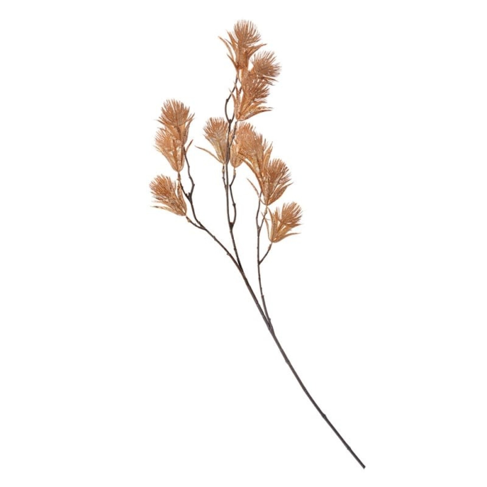 Kunstbloem - Decoratie tak - Kunststof - Beige - 15x10x86cm