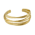 Zusss Armband met laagjes - Brass - Goud - Verstelbaar