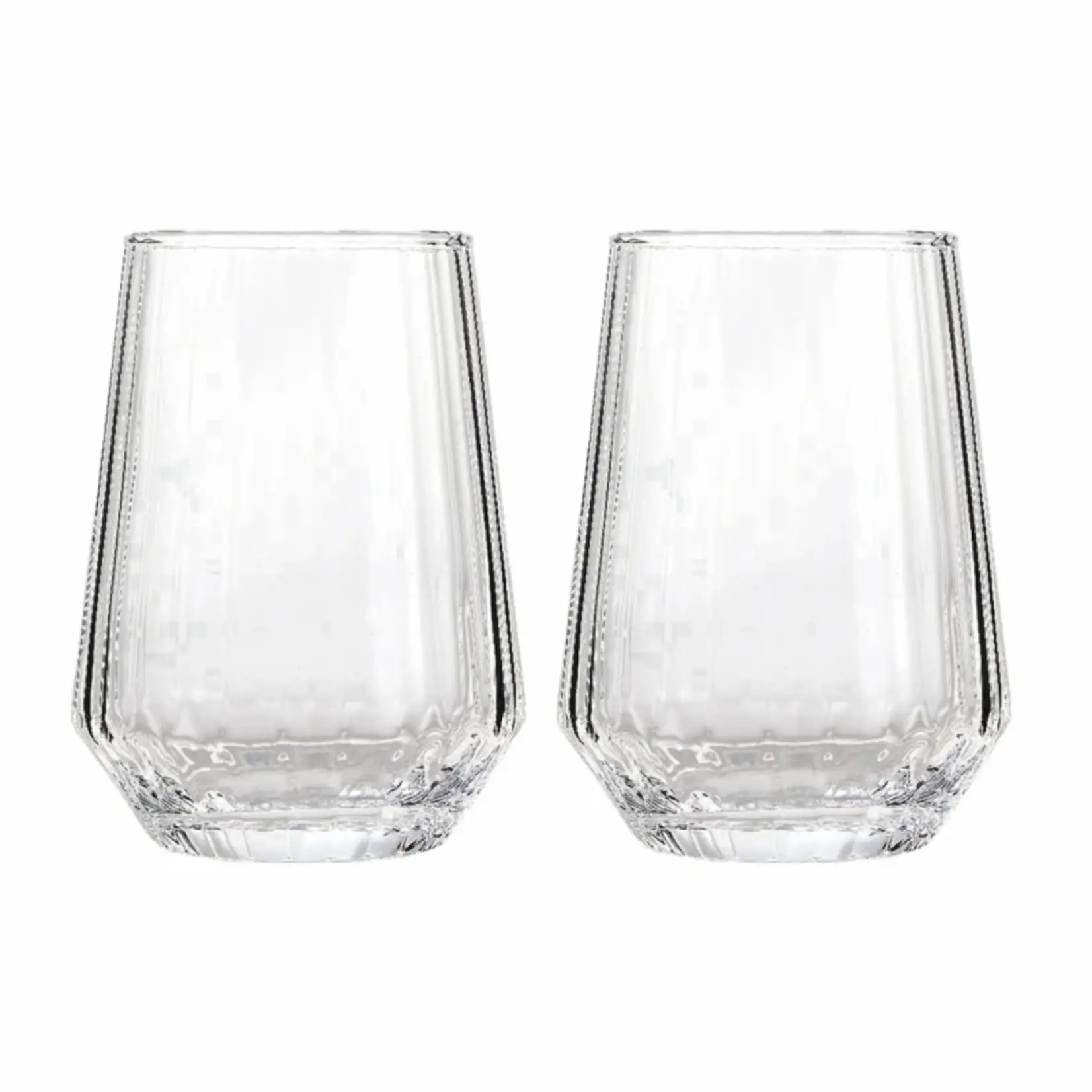 Drinkglas (tumbler) ELIN - Glas - Transparant - Set van 2