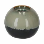 Theelichthouder BODHI - Keramiek - Groen - Ø10 x 8 cm