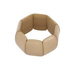 Zusss Armband brede kralen - 100% Resin - Humus - One size