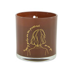 Zusss Geurkaars "Happy girls are....." - Glas - Bruin - Ø10 x 10cm