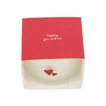 Zusss Geurkaars in wikkel - "Happy you and me" - Wit/Rood - Ø7,5 x 5cm