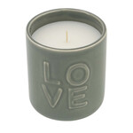 Zusss Geurkaars - LOVE - Keramiek - Donkergroen - Ø8x9cm