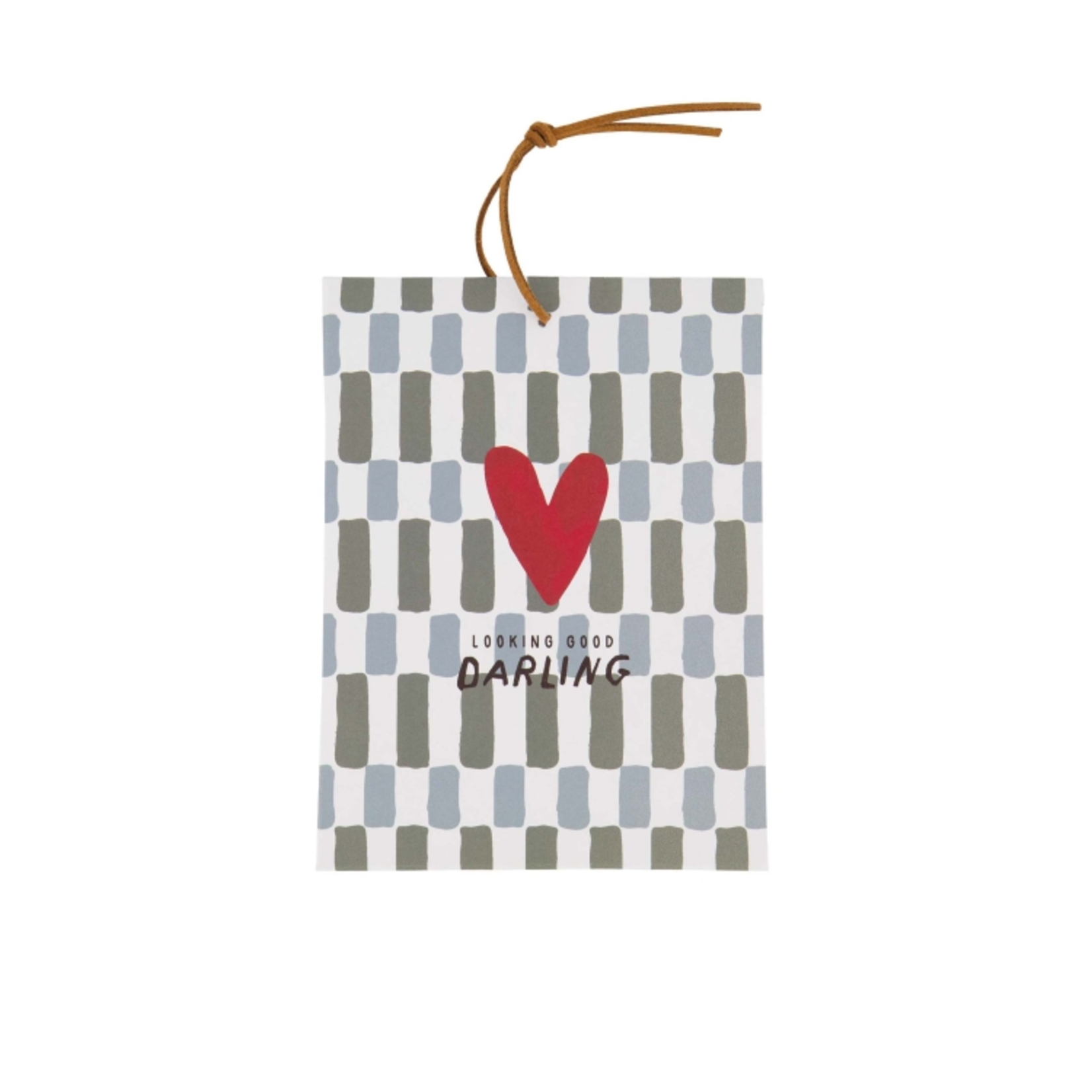 Zusss Geurzakje - Hart / "Looking good darling" - Grijs/Groen