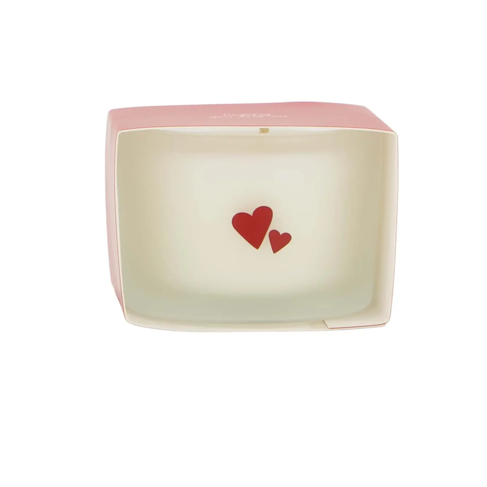 Zusss Geurkaars in wikkel - "Happy you and me" - Wit/Rood - Ø7,5 x 5cm