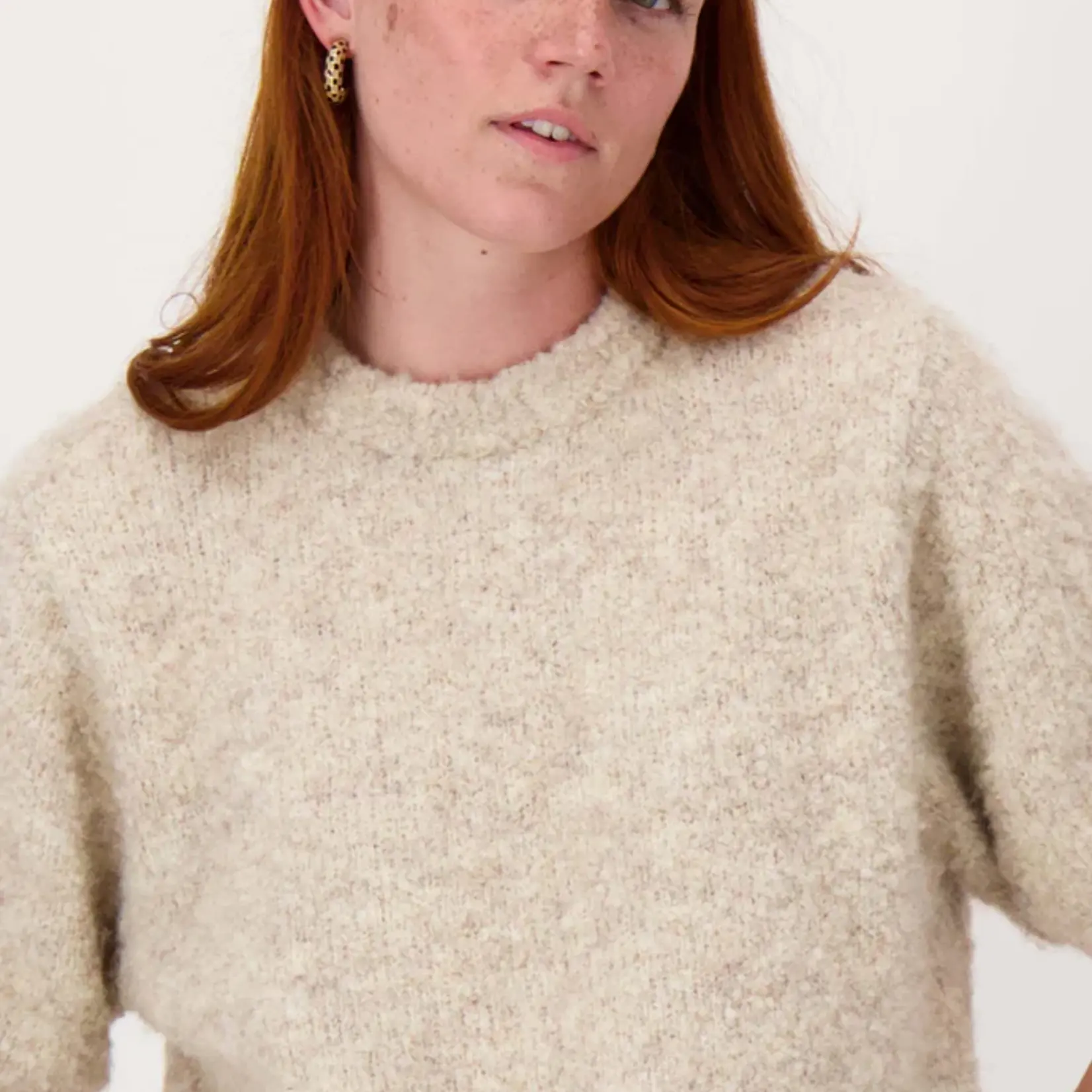 Zusss Oorringen met blok patroon - 100% Zink - Goud/Bruin