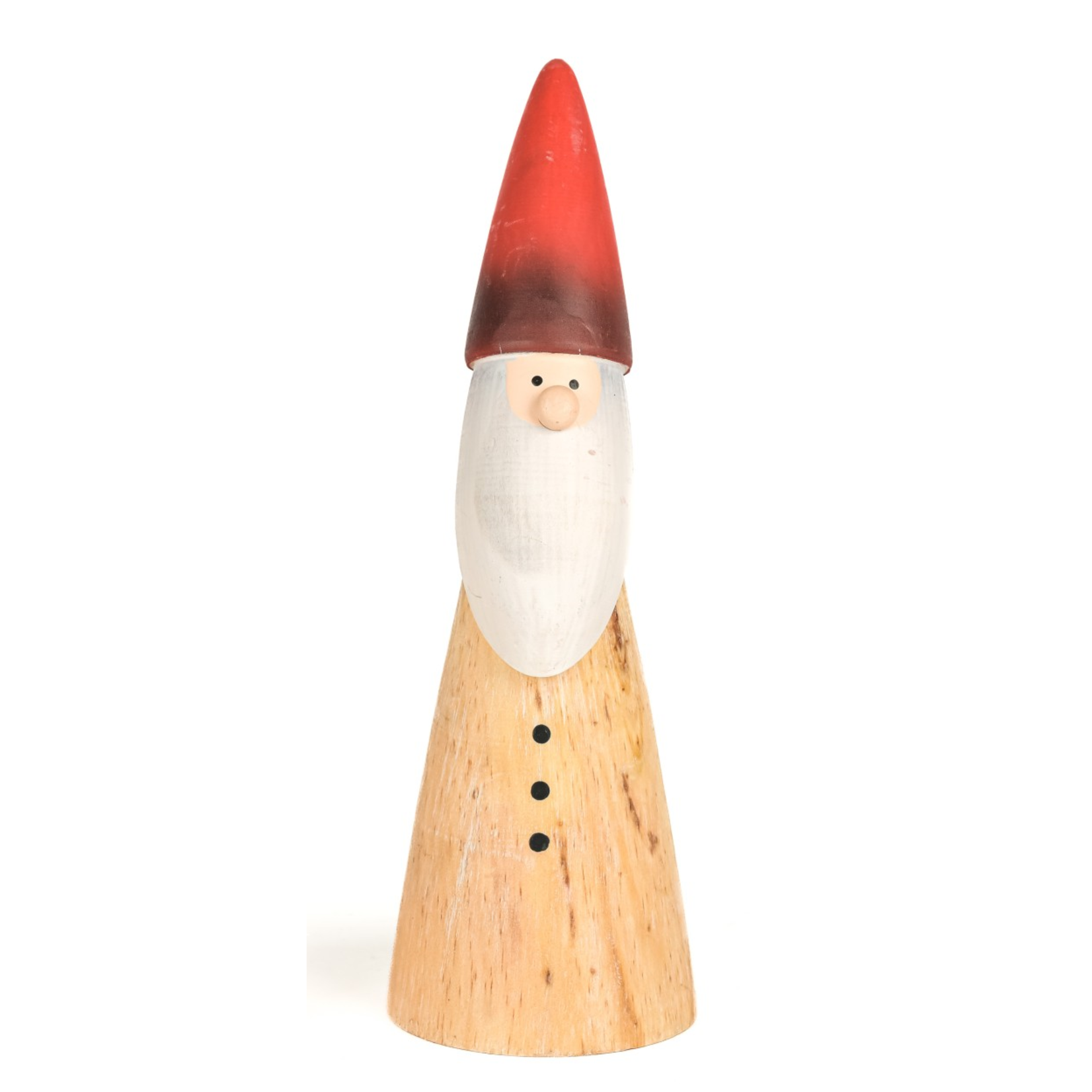 Kerstman staand NIKO - Hout - Naturel/Rood - 21 x 7,5 x 7,5cm