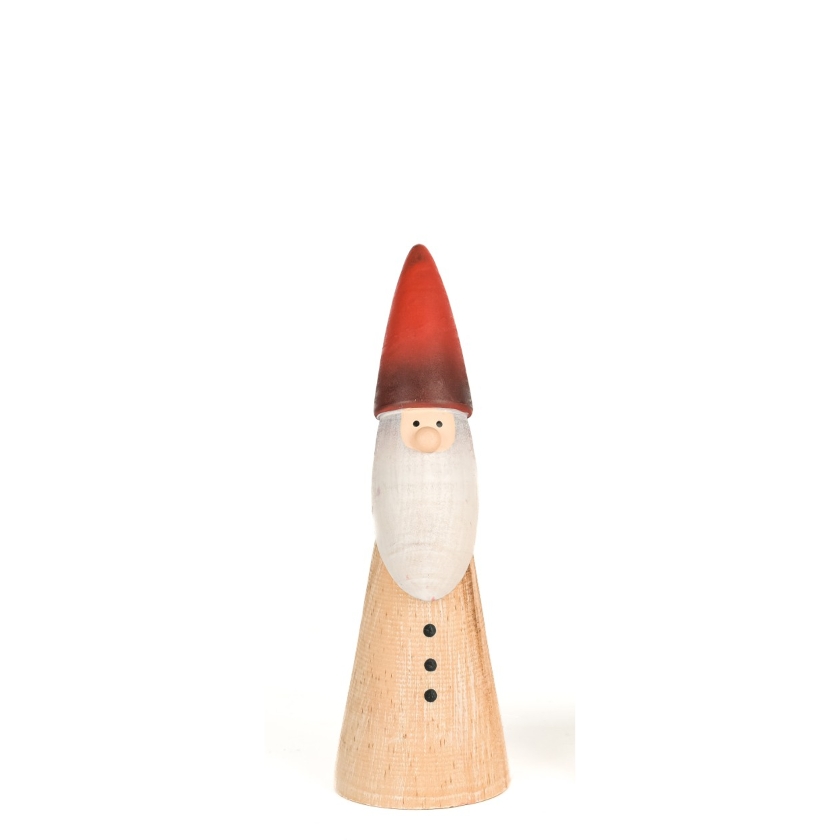 Kerstman staand NIKO - Hout - Naturel/Rood - 16 x 5,5 x 5,5cm