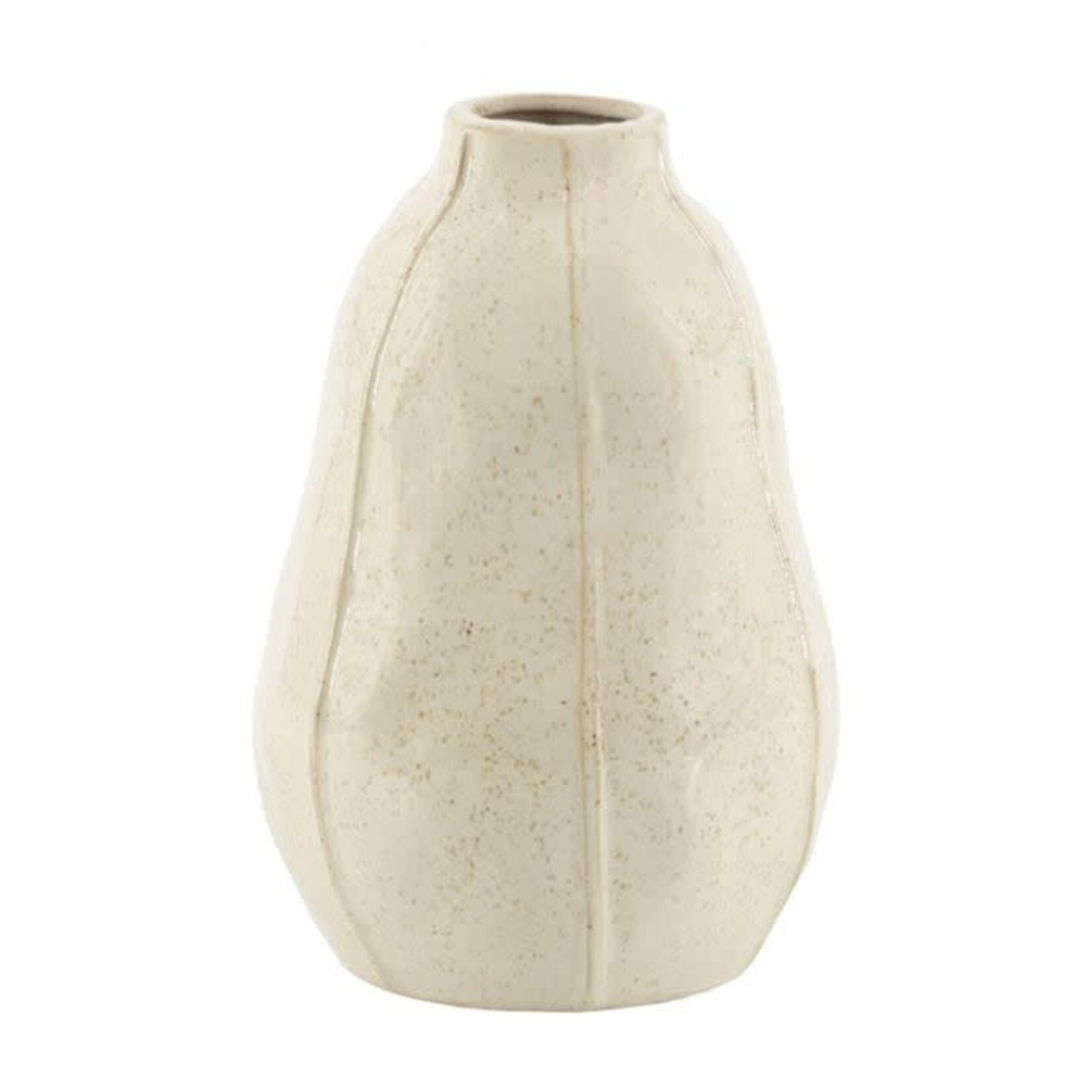Vaasje - Aardewerk - Beige - Ø11,5 x 17,5cm