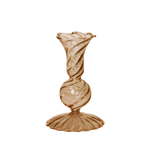 Zusss Kandelaar bolling - Glas - Bruin - (M) Ø9x14cm