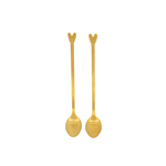 Zusss Lange lepels - Hartje - Goud - Set van 2