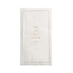 Zusss Servetten - "You me & a cup of tea" - Wit/Goud - 11 x 20 cm