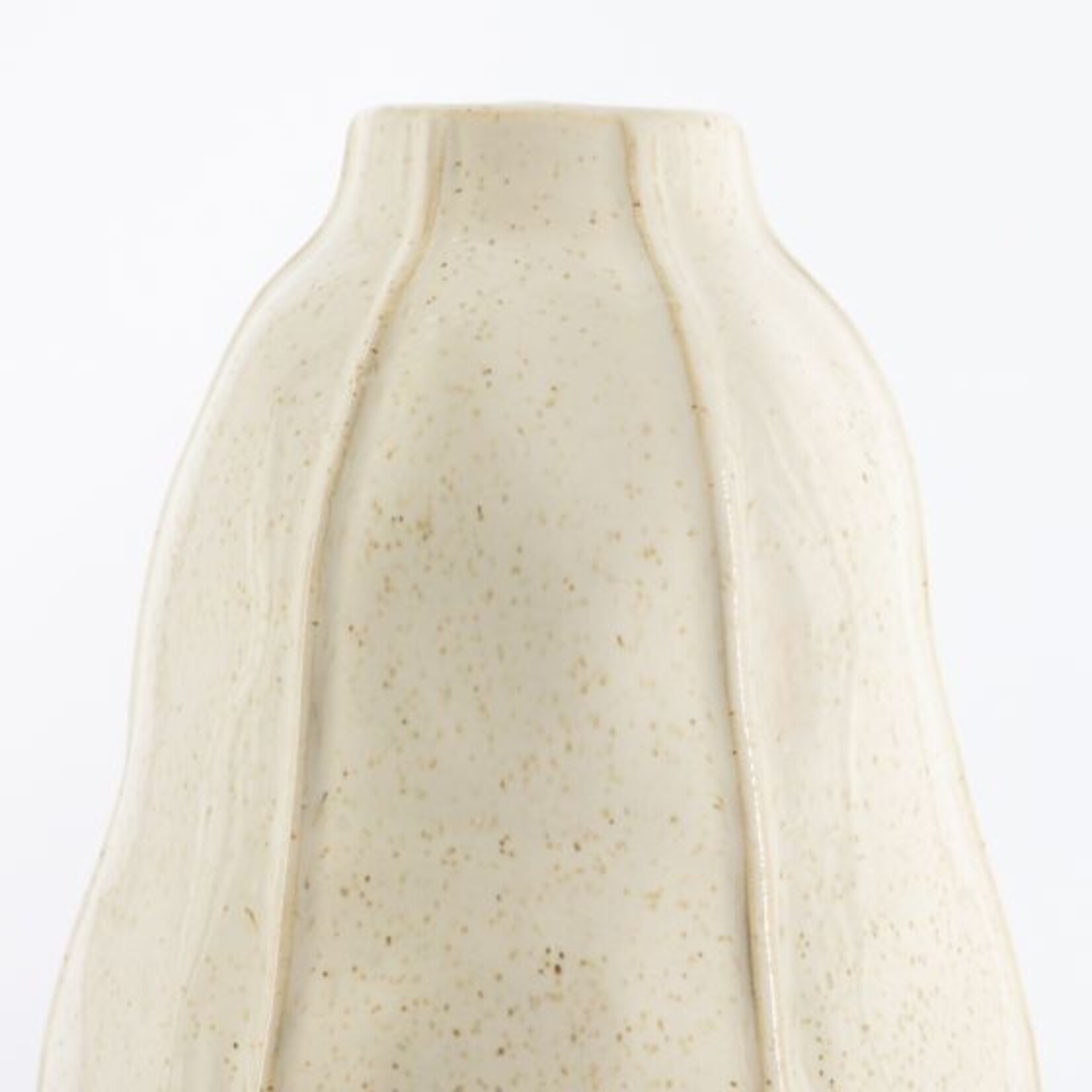 Vaasje - Aardewerk - Beige - Ø11,5 x 17,5cm
