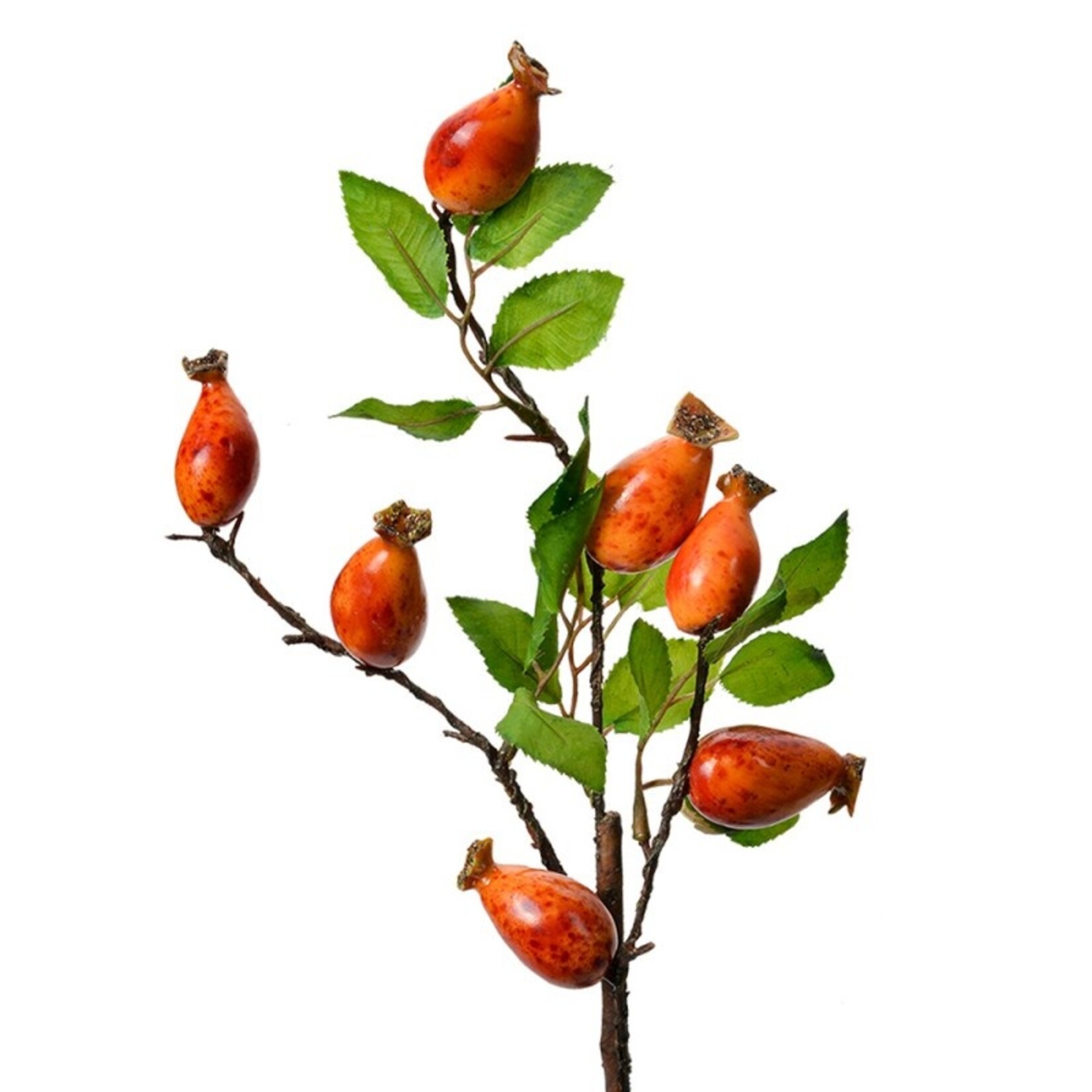 Kunstbloem - Tak met bloemen - Kunststof - Oranje - 50cm