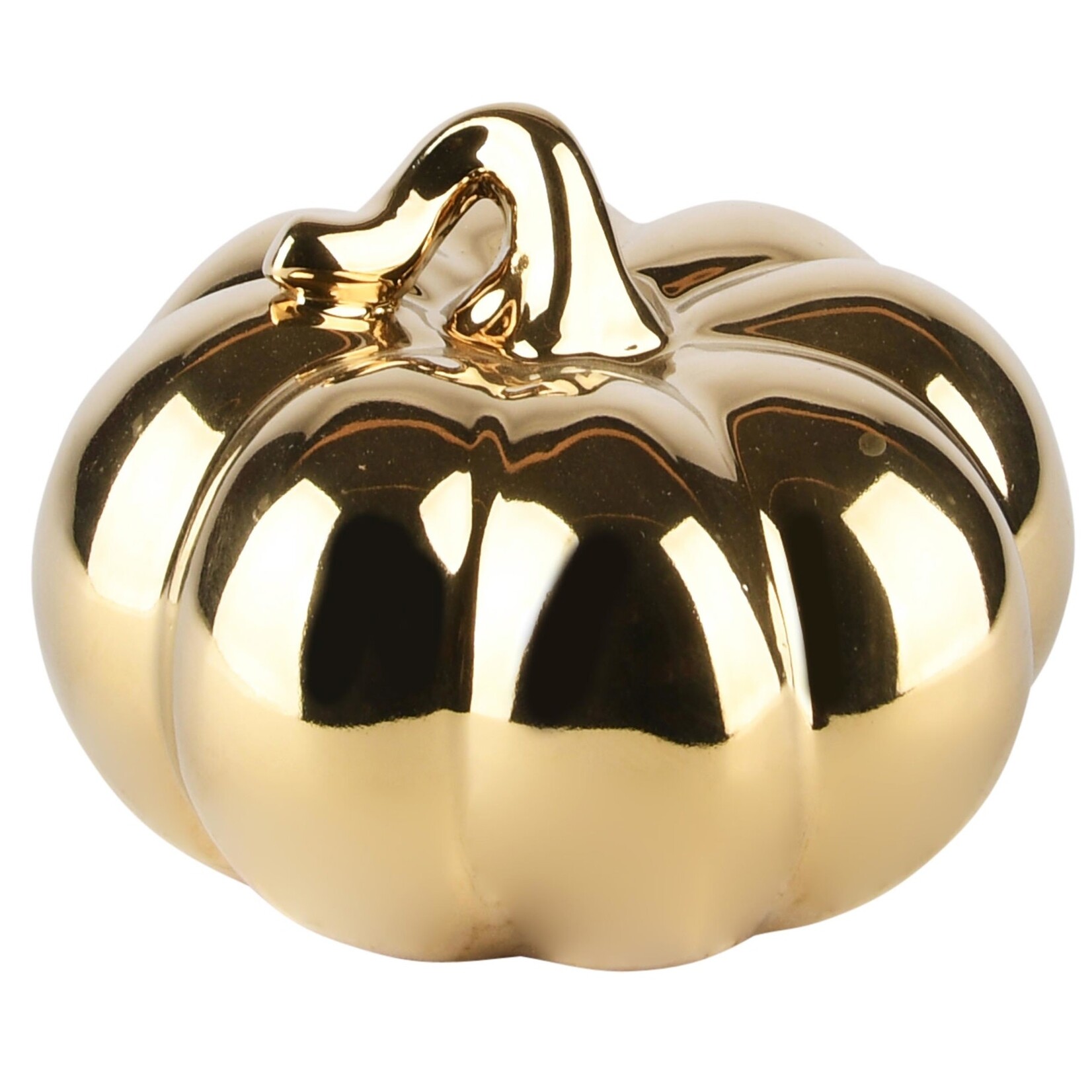 Pompoen - Porselein - Goud - Ø11 x 8cm