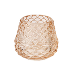Theelichthouder - Glas - Peach - Ø7 x 7cm