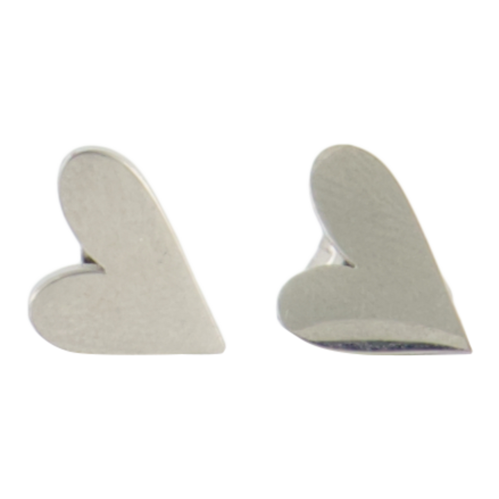 Zusss Oorbellen Hartje - Stainless steel - Zilver